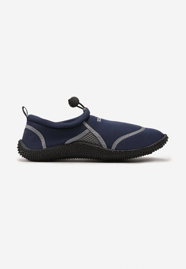 Born2be - Granatowe Elastyczne Buty Sportowe do Wody Ralvie. Okazja: na plażę, na spacer. Kolor: niebieski. Materiał: len, bawełna. Sezon: lato. Sport: turystyka piesza