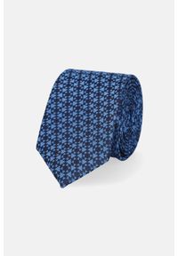 Lancerto - Krawat Niebieski we Wzór. Kolor: niebieski. Materiał: poliester #1