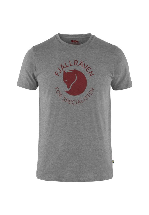 Fjällräven - Koszulka turystyczna męska Fjallraven Fox T-shirt. Kolor: szary. Materiał: bawełna