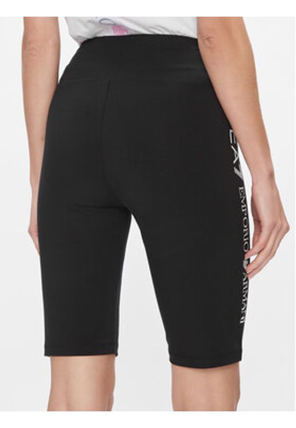 EA7 Emporio Armani Szorty sportowe 3DTS53 TJ01Z 1200 Czarny Regular Fit. Kolor: czarny. Materiał: bawełna
