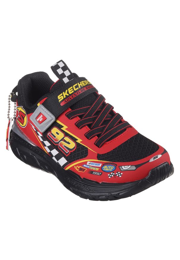skechers - Buty do chodzenia dla dzieci Skechers 402303LBKRD. Okazja: na co dzień. Zapięcie: rzepy. Kolor: czarny, czerwony, wielokolorowy. Materiał: materiał, syntetyk. Szerokość cholewki: normalna. Sport: turystyka piesza