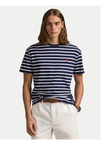 Polo Ralph Lauren T-Shirt 710938134007 Granatowy Slim Fit. Typ kołnierza: polo. Kolor: niebieski. Materiał: bawełna