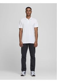 Jack & Jones - Jack&Jones Polo Basic 12136516 Biały Slim Fit. Typ kołnierza: polo. Kolor: biały. Materiał: bawełna