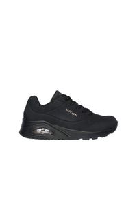 skechers - Buty damskie SKECHERS Uno Stand On Air. Okazja: na co dzień. Kolor: czarny. Materiał: skóra