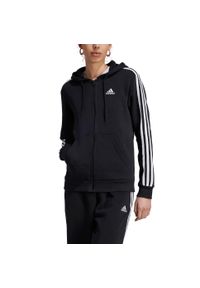 Adidas - Bluza damska adidas Essentials 3-Stripes Full-Zip Fleece. Kolor: biały, czarny, wielokolorowy