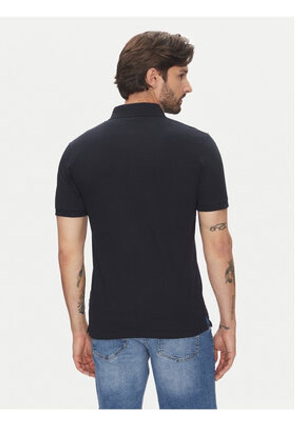 Lindbergh Polo 30-404020 Granatowy Relaxed Fit. Typ kołnierza: polo. Kolor: niebieski. Materiał: bawełna