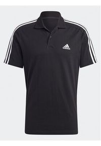 Adidas - adidas Polo Essentials Piqué Embroidered Small Logo 3-Stripes Polo Shirt IC9310 Czarny Regular Fit. Typ kołnierza: polo. Kolor: czarny. Materiał: bawełna