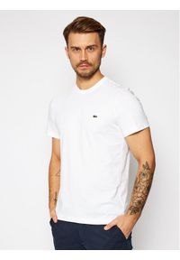 Lacoste T-Shirt TH2038 Biały Regular Fit. Kolor: biały. Materiał: bawełna #1