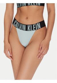 Calvin Klein Underwear Stringi 000QF7638E Niebieski. Kolor: niebieski. Materiał: syntetyk