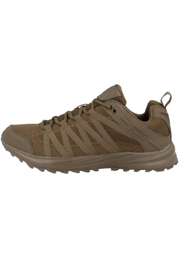 Buty do chodzenia męskie Magnum Storm Trail Lite Trainer Coyotebraun. Kolor: beżowy. Materiał: materiał, syntetyk. Szerokość cholewki: normalna. Sport: turystyka piesza