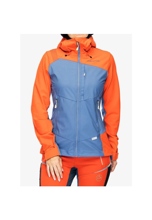 LA SPORTIVA - Kurtka softshell damska La Sportiva Alpine Guide Windstopper Jacket. Kolor: pomarańczowy. Materiał: softshell. Technologia: Windstopper. Sezon: zima