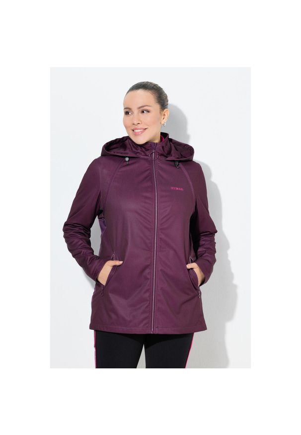 ULLA POPKEN - Damskie Kurtka funkcyjna 2w1 HYPRAR hydrofobowa kaptur. Kolekcja: plus size. Kolor: czerwony. Materiał: poliester, materiał. Sport: turystyka piesza