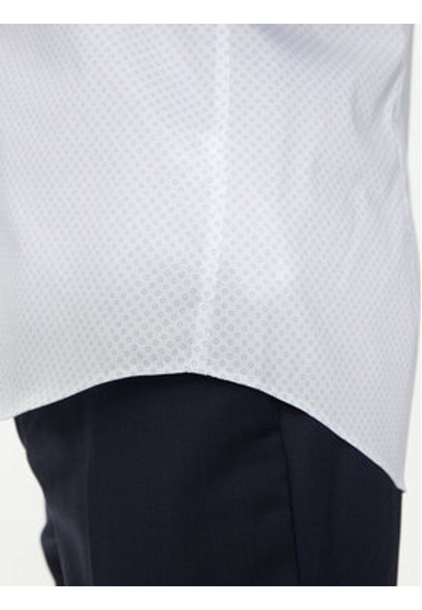 Calvin Klein Koszula K10K113536 Biały Slim Fit. Kolor: biały. Materiał: bawełna