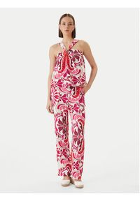 Morgan Bluzka 261-OMARIA Różowy Regular Fit. Kolor: różowy. Materiał: wiskoza #5