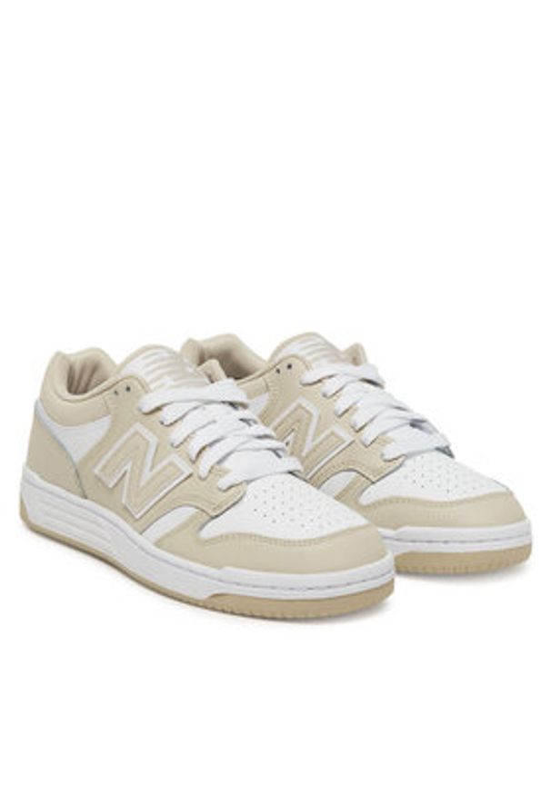 New Balance Sneakersy BB480LBB Beżowy. Kolor: beżowy. Materiał: skóra