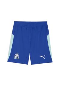 Puma - Męskie szorty Olympique Marsylia 25/26 PUMA Vivid Blue Bleu Azur. Kolor: niebieski. Materiał: tkanina. Sport: piłka nożna