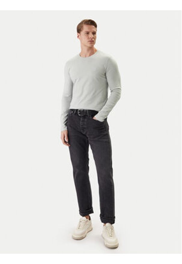 BOSS Longsleeve Tacks 50512111 Szary Regular Fit. Kolor: szary. Materiał: bawełna. Długość rękawa: długi rękaw