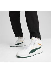 Puma - Sneakersy Caven 2.0 Mid PUMA White Dark Myrtle Caramel Latte Green Beige. Kolor: biały, beżowy, zielony, wielokolorowy. Materiał: syntetyk, materiał. Sezon: lato #2