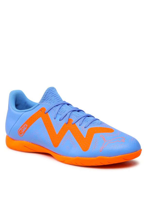 Buty Puma Future Play It 01 Glimmer/White/Orange. Kolor: niebieski. Materiał: skóra