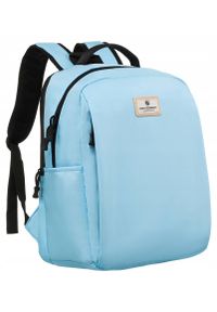 Plecak damski Peterson PTN 77707 błękitny. Kolor: niebieski. Materiał: materiał