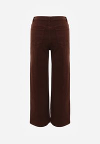 Renee - Ciemnobrązowe Szerokie Jeansy High Waist z Bawełny Physossia. Stan: podwyższony. Kolor: brązowy. Długość: długie. Styl: klasyczny #4