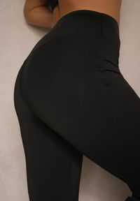 Renee - Czarne Spodnie Dzwony Legginsy High Waist Onellin. Okazja: na co dzień, na uczelnię. Stan: podwyższony. Kolor: czarny. Styl: retro, elegancki, casual #3
