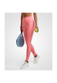 NORDICDOTS - Legginsy do tenisa/padel damskie Smart z kieszenią na piłki. Kolor: pomarańczowy. Materiał: elastan, nylon. Sport: tenis #1