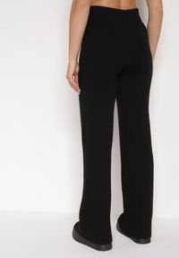 Born2be - Czarne Spodnie Szerokie Spodnie z Wysokim Stanem z Domieszką Kaszmiru Nefrina. Okazja: na spacer, na co dzień. Stan: podwyższony. Kolor: czarny. Materiał: kaszmir. Sezon: zima, jesień. Styl: casual, klasyczny #7