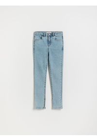 Reserved - Jeansy slim high waist - niebieski. Stan: podwyższony. Kolor: niebieski #1