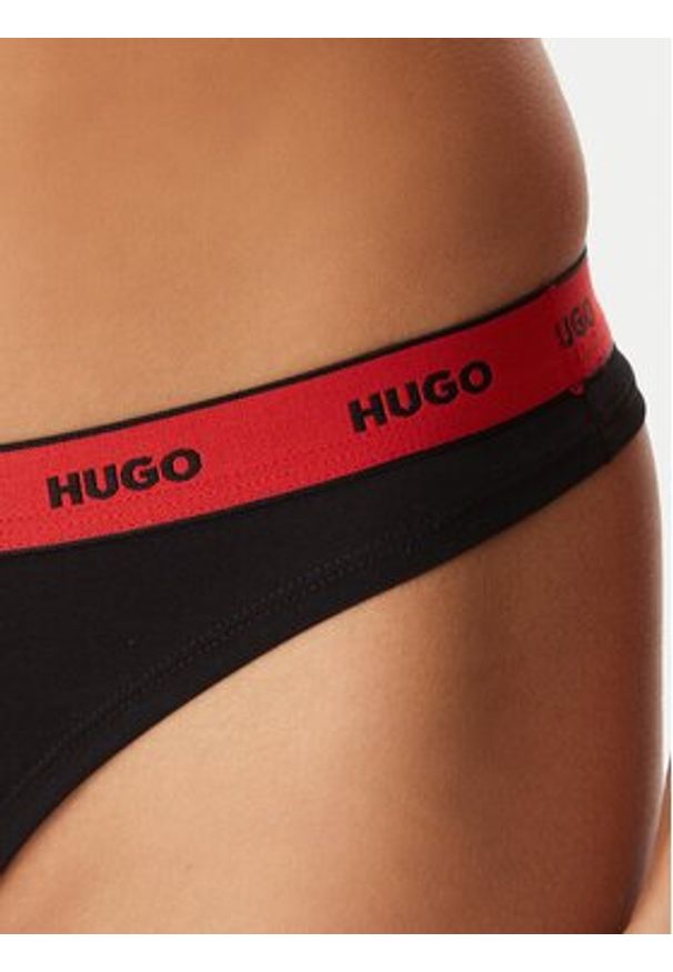 Hugo - HUGO Komplet stringów 50545703 Kolorowy. Materiał: bawełna. Wzór: kolorowy