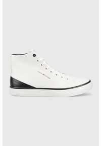 TOMMY HILFIGER - Tommy Hilfiger trampki TH HI VULC CORE CANVAS męskie kolor biały. Nosek buta: okrągły. Zapięcie: sznurówki. Kolor: biały. Materiał: guma #1