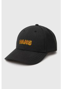 Vans czapka z domieszką wełny kolor szary z aplikacją. Kolor: szary. Materiał: wełna. Wzór: aplikacja #1
