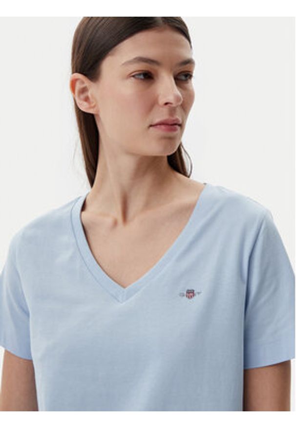 GANT - Gant T-Shirt Shield 4200750 Niebieski Regular Fit. Kolor: niebieski. Materiał: bawełna