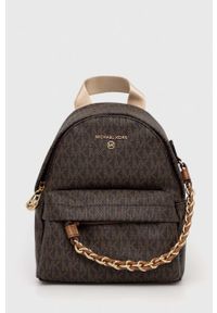 MICHAEL Michael Kors plecak damski kolor brązowy mały wzorzysty. Kolor: brązowy #1