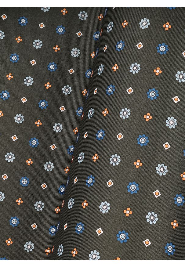 Pako Lorente - PAKO LORENTE - Ciemnozielona poszetka męska paisley. Kolor: zielony. Materiał: poliester. Wzór: paisley