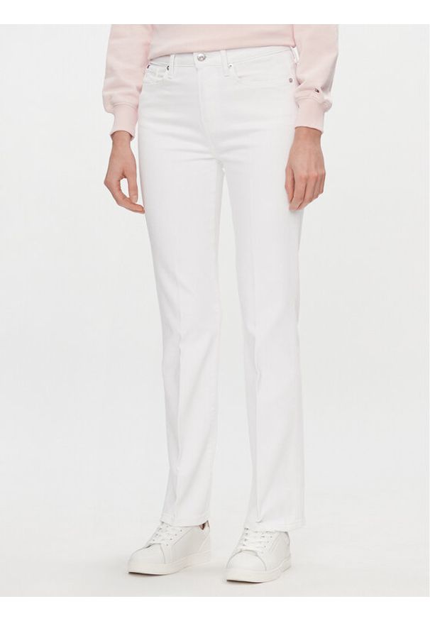 TOMMY HILFIGER - Tommy Hilfiger Jeansy Bootcut WW0WW41304 Biały Regular Fit. Kolor: biały