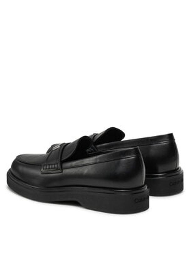 Calvin Klein Lordsy Loafer W/Hw Lth HW0HW02182 Czarny. Kolor: czarny. Materiał: skóra