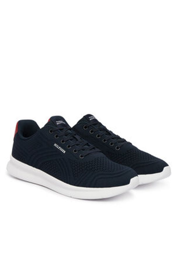 TOMMY HILFIGER - Tommy Hilfiger Sneakersy Lightweight Runner Mix FM0FM05755 Granatowy. Kolor: niebieski. Materiał: materiał