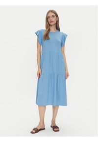 Vila Sukienka codzienna Summer 14087542 Zielony Loose Fit. Okazja: na co dzień. Kolor: zielony. Materiał: bawełna. Typ sukienki: proste. Styl: casual