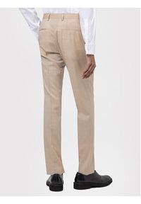 Hugo Garnitur Henry/Griffin182 50383520 Beżowy Slim Fit. Kolor: beżowy. Materiał: wełna