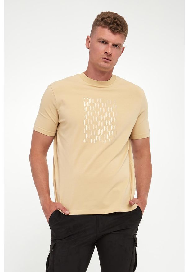 Karl Lagerfeld - T-shirt męski z logo KARL LAGERFELD