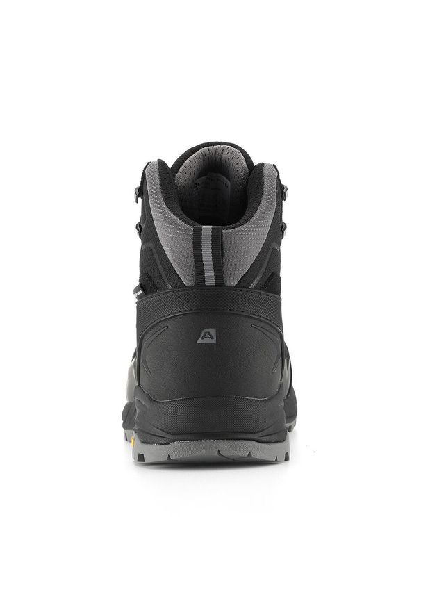 ALPINE PRO - Buty wysokie trekkingowe unisex Alpine Pro Crede Vibram. Kolor: czarny. Materiał: skóra. Szerokość cholewki: normalna. Styl: sportowy. Sport: turystyka piesza