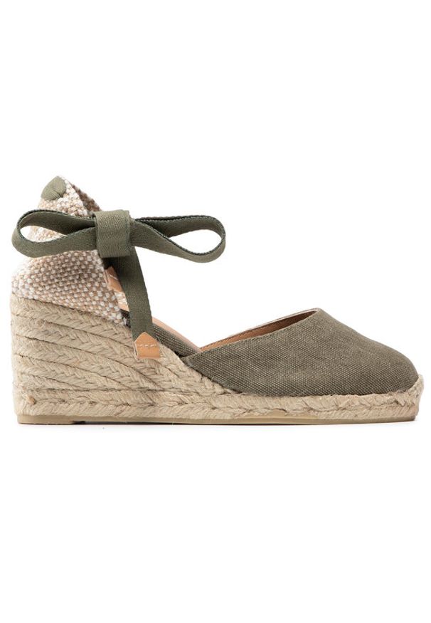 Castañer Espadryle Carina/6/002 21644-414 Zielony. Kolor: zielony. Materiał: materiał