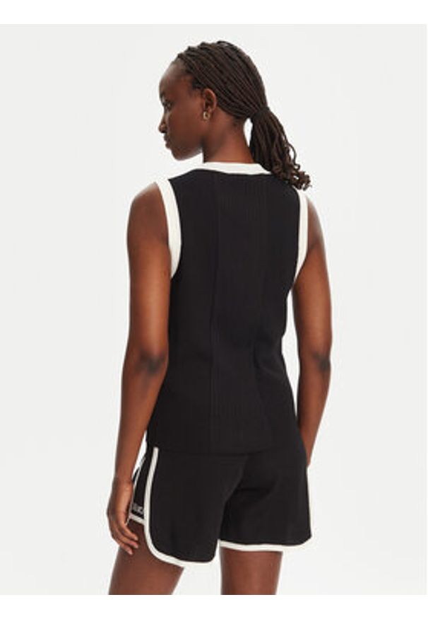 Liu Jo Sport Top TA5092 MS022 Czarny Regular Fit. Kolor: czarny. Materiał: syntetyk. Styl: sportowy