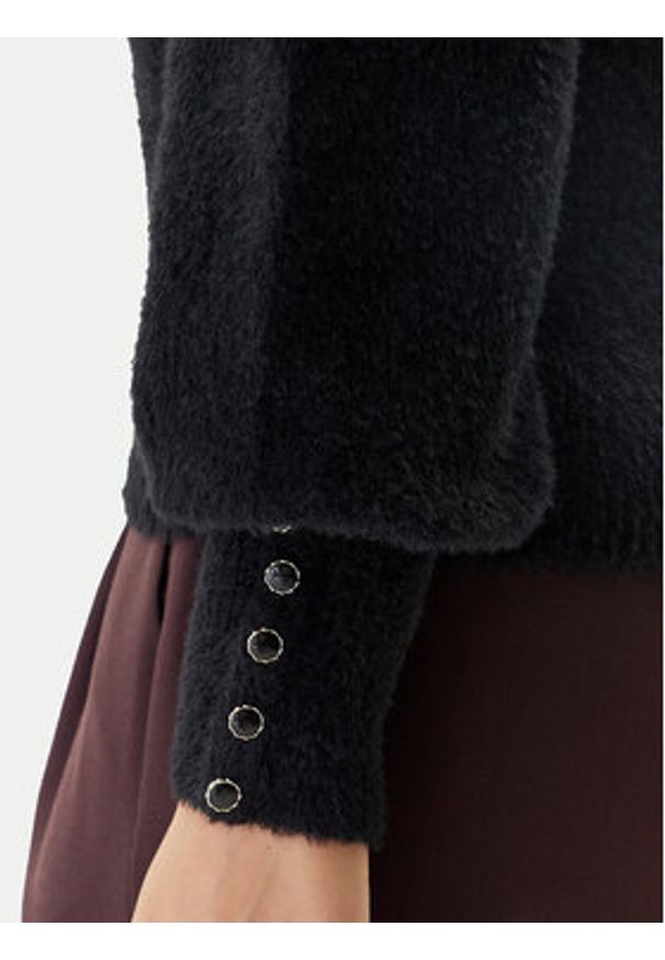 Guess Sweter W5BR92 Z3BJ0 Czarny Relaxed Fit. Kolor: czarny. Materiał: syntetyk