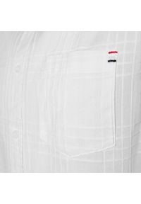 Weekendowa Koszula Męska, Taliowany Krój - Pako Jeans - Biała. Okazja: na co dzień. Kolor: biały. Materiał: bawełna. Styl: casual #4