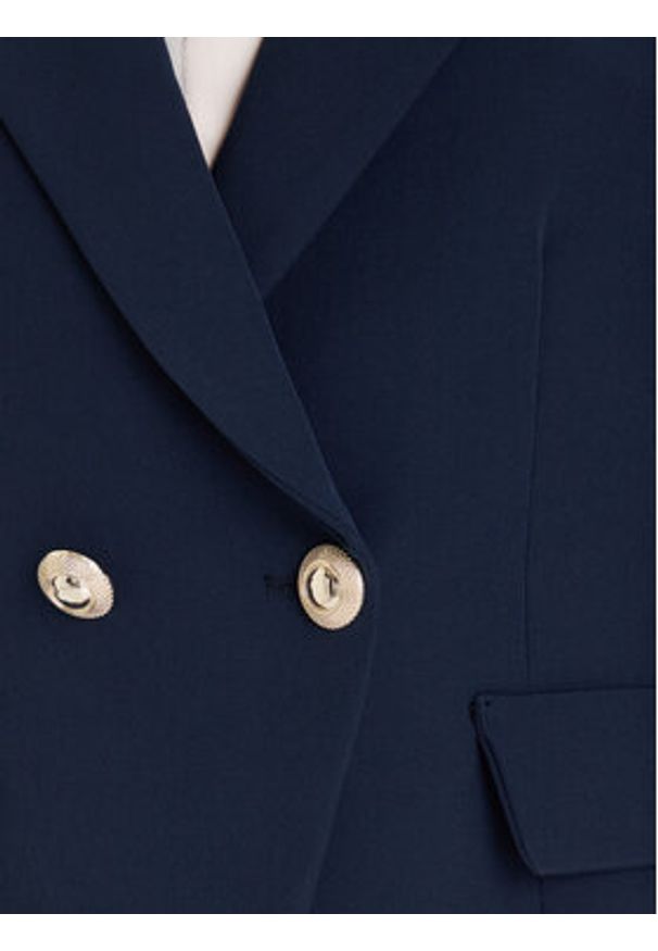 Rinascimento Marynarka CFC0126221003 Granatowy Slim Fit. Kolor: niebieski. Materiał: syntetyk