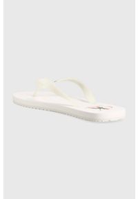 Calvin Klein Jeans japonki BEACH SANDAL AOP męskie kolor biały YM0YM00656. Kolor: biały #2