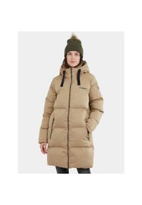 FUNDANGO - Płaszcz Zimowy Damski Fundango Vanessa. Kolor: brązowy. Materiał: puch. Sezon: zima. Sport: turystyka piesza #1