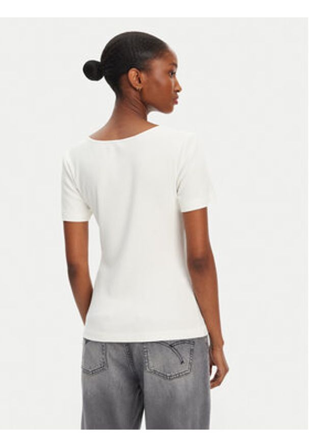 Marciano Guess T-Shirt 5RGP18 6299A Beżowy Regular Fit. Kolor: beżowy. Materiał: wiskoza